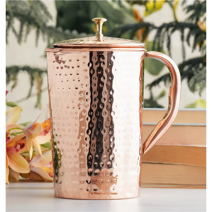 Pure Copper Jug - 2L Hammered Copper Jug