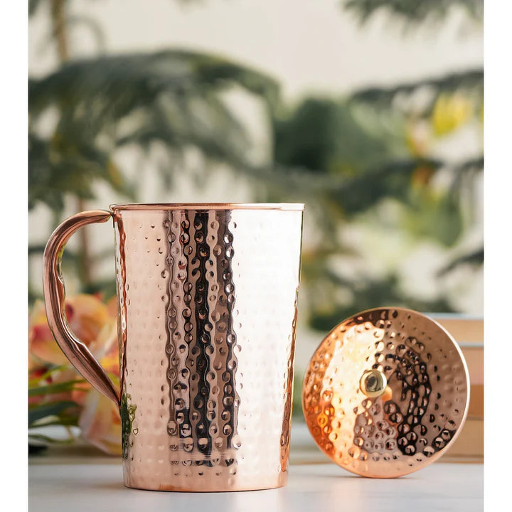Pure Copper Jug - 2L Hammered Copper Jug