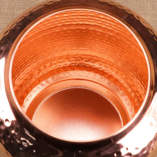 Pure Copper Hammered Water Dispenser | Ayurvedic Matka by PurelyCopper |4-Litre