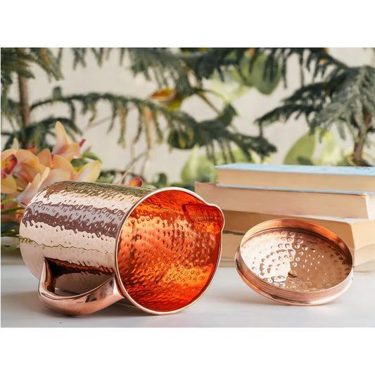 Pure Copper Jug - 2L Hammered Copper Jug